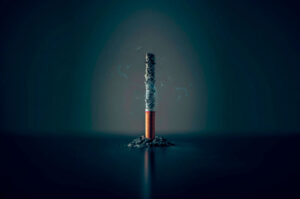 imagem de um cigarro queimado